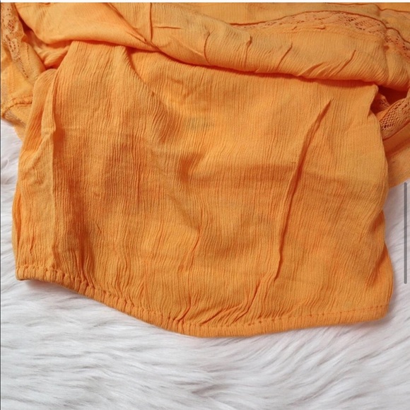 nwt FREE PEOPLE Orange Knit Flowy Tank XS - Picture 6 of 9